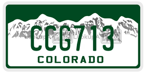 CCG713  license plate in CO