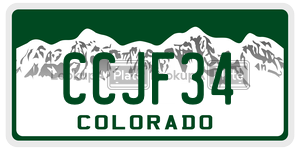 CCJF34  license plate in CO