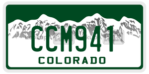 CCM941  license plate in CO