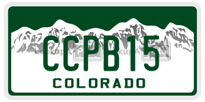 CCPB15  license plate in CO