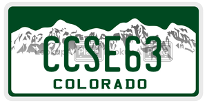 CCSE63  license plate in CO