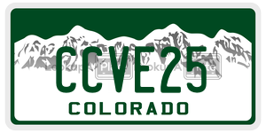 CCVE25  license plate in CO