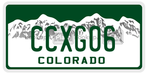 CCXG06 license plate in Colorado
