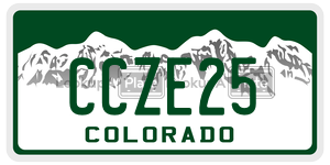 CCZE25  license plate in CO