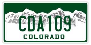CDA109  license plate in CO