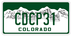 CDCP31  license plate in CO