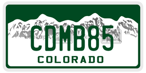 CDMB85  license plate in CO