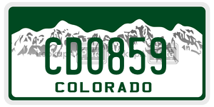 CDO859  license plate in CO