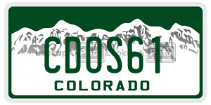 CDOS61  license plate in CO