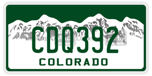 CDQ392  license plate in CO