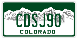 CDSJ90  license plate in CO