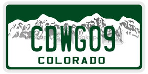 CDWG09  license plate in CO