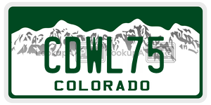 CDWL75  license plate in CO