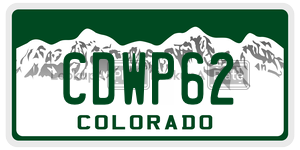 CDWP62  license plate in CO