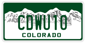 CDWU10  license plate in CO