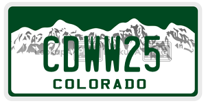 CDWW25  license plate in CO