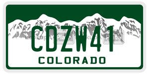CDZW41  license plate in CO