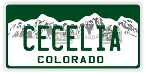 CECELIA  license plate in CO