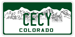 CECY  license plate in CO