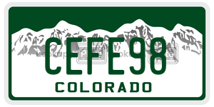 CEFE98  license plate in CO