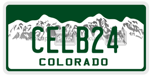 CELB24  license plate in CO
