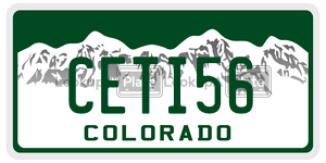 CETI56  license plate in CO