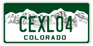 CEXL04 license plate in Colorado