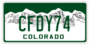 CFDY74 license plate in Colorado