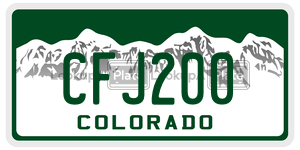 CFJ200  license plate in CO