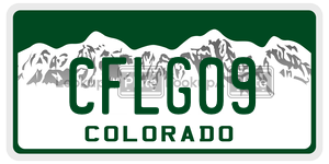 CFLG09  license plate in CO