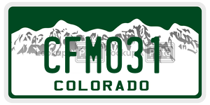 CFM031  license plate in CO