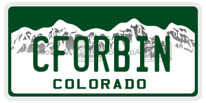 CFORBIN  license plate in CO