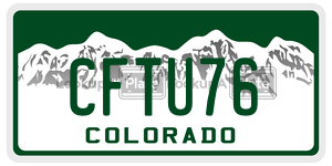 CFTU76 license plate in Colorado