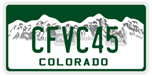 CFVC45  license plate in CO