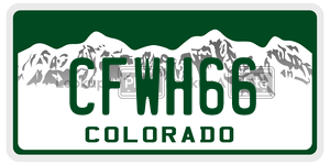 CFWH66  license plate in CO