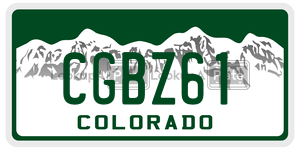 CGBZ61  license plate in CO