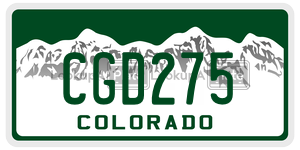 CGD275  license plate in CO