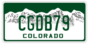 CGDB79  license plate in CO