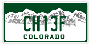 CH13F  license plate in CO