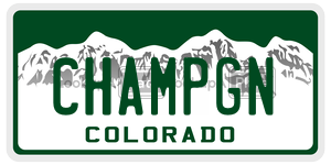 CHAMPGN  license plate in CO