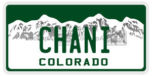 CHANI  license plate in CO