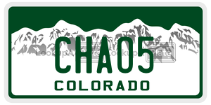 CHAO5  license plate in CO