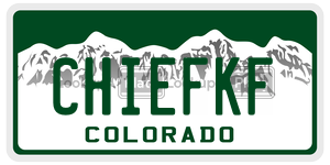 CHIEFKF  license plate in CO