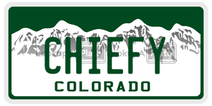 CHIEFY  license plate in CO