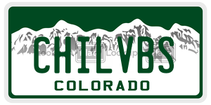 CHILVBS  license plate in CO