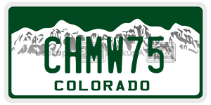 CHMW75  license plate in CO