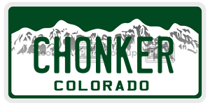 CHONKER  license plate in CO