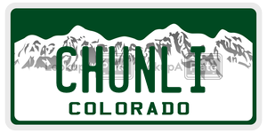 CHUNLI  license plate in CO