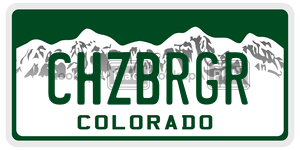 CHZBRGR  license plate in CO