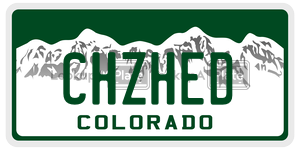 CHZHED  license plate in CO